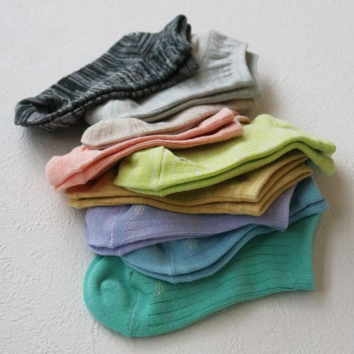 72711 stample スタンプル スタンダード 杢調 アンクルソックス 靴下 キッズ ジュニア レディース 滑り止め パステル | stample | 19