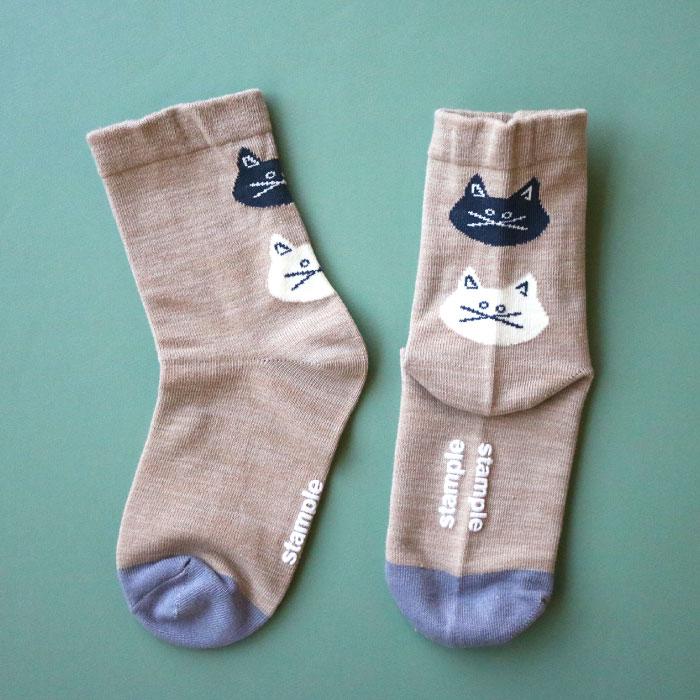 stample スタンプル ネコ・ねこ・猫 クルーソックス 3足組 キッズ 靴下 | stample | 10