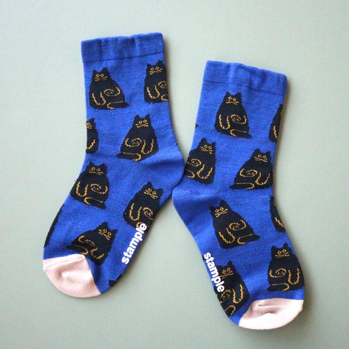 stample スタンプル ネコ・ねこ・猫 クルーソックス 3足組 キッズ 靴下 | stample | 11