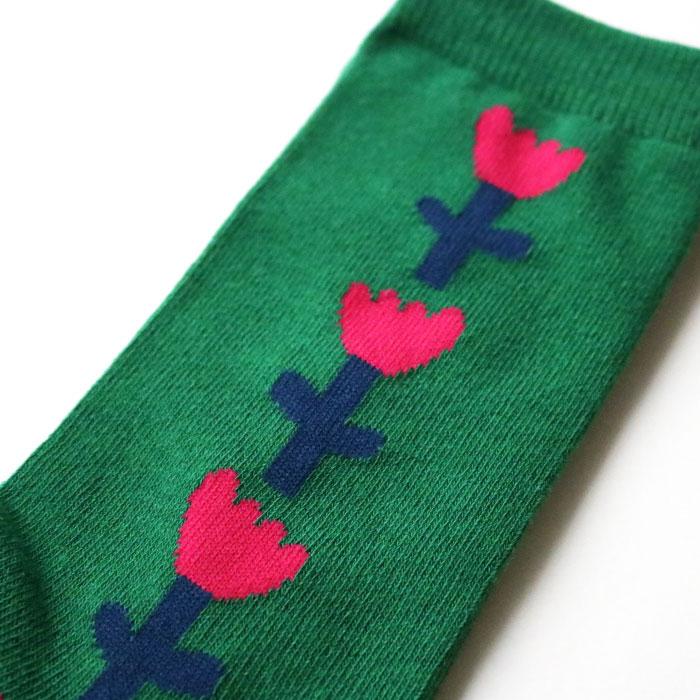 stample スタンプル 728 チアフルフラワークルーソックス 3足組 靴下 ジュニア レディース  おしゃれ | stample | 11