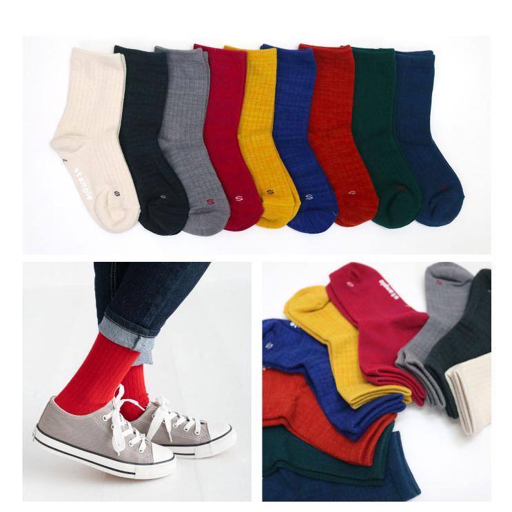 靴下 キッズ 72850 stample スタンプル スタンダード引き揃え クルーソックス  靴下 キッズ ジュニア レディース 滑り止め | stample | 11