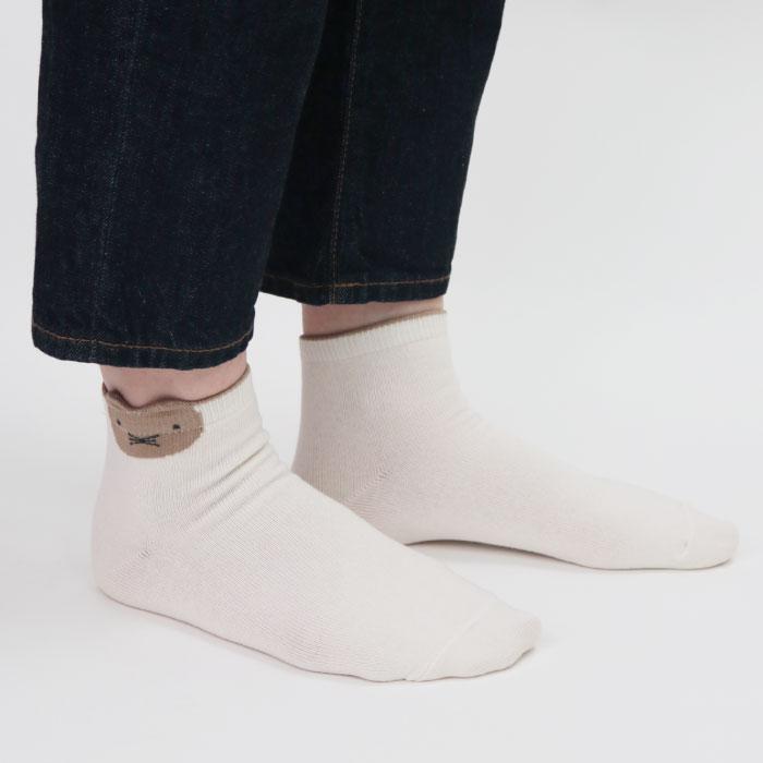 stample スタンプル ネコポイント アンクルソックス 3足組 72976 キッズ 靴下 ねこ 猫 | stample | 06