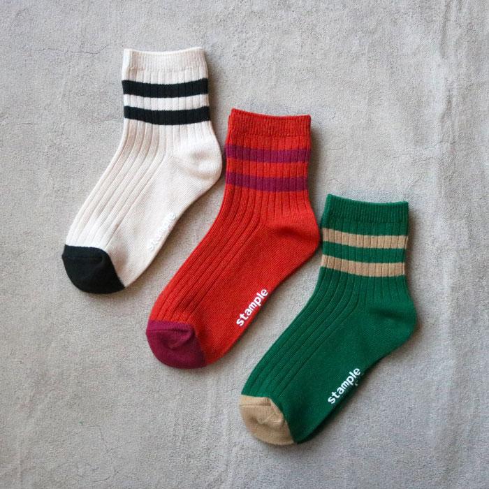stample  ラインショートソックス 3足組   滑り止め 靴下 72978 | stample | 14