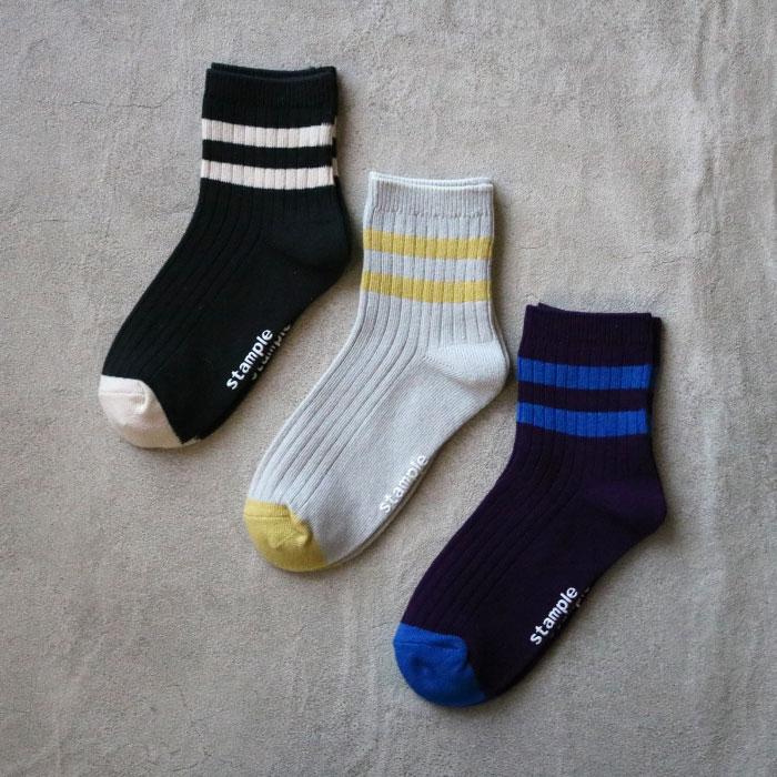 stample  ラインショートソックス 3足組   滑り止め 靴下 72978 | stample | 15