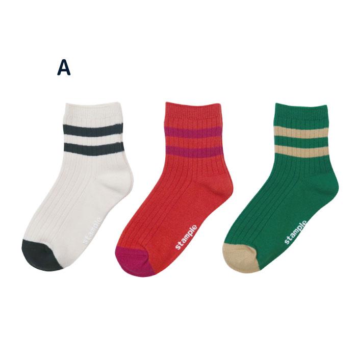 stample  ラインショートソックス 3足組   滑り止め 靴下 72978 | stample | 16