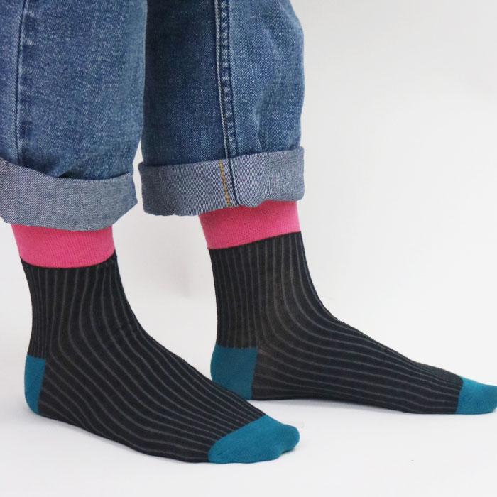 stample  コントラストショートソックス 3足組   滑り止め 靴下 72979 | stample | 15