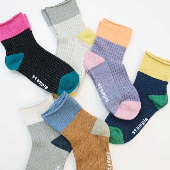 stample  コントラストショートソックス 3足組   滑り止め 靴下 72979 | stample | 11