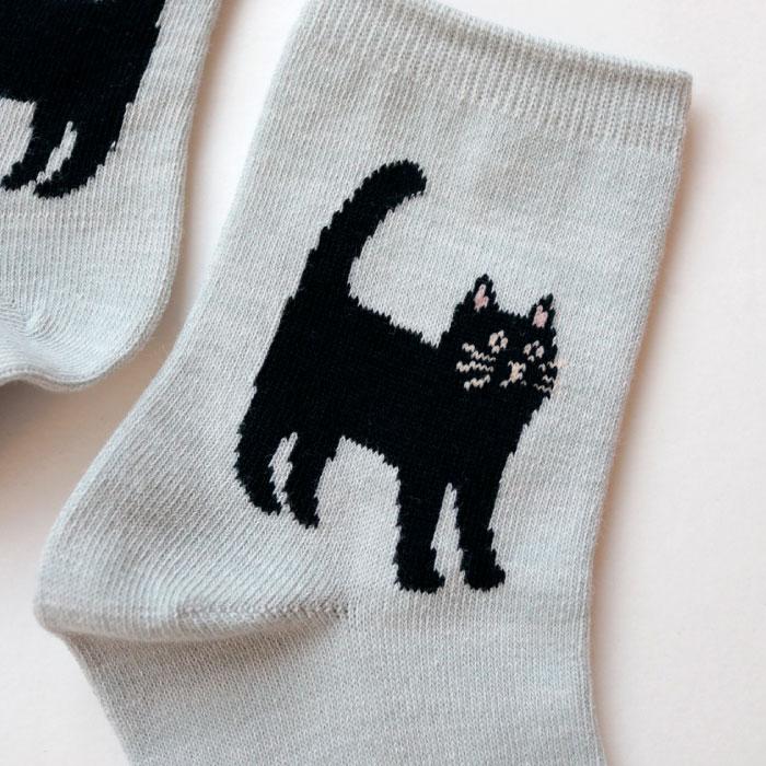 stample スタンプル 73010 クロネコだいすきショートソックス 3足組   滑り止め 靴下 女の子 レディース 男の子 | stample | 12
