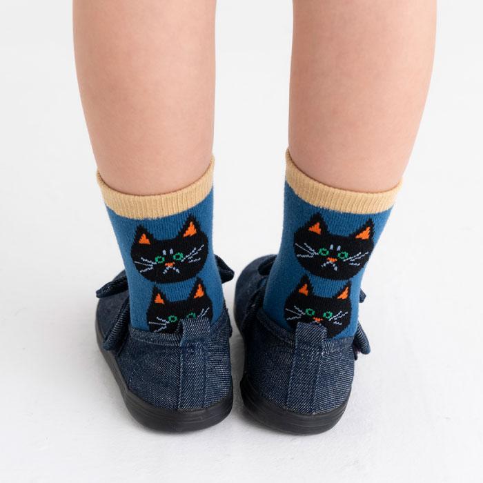 stample スタンプル 73010 クロネコだいすきショートソックス 3足組   滑り止め 靴下 女の子 レディース 男の子 | stample | 05