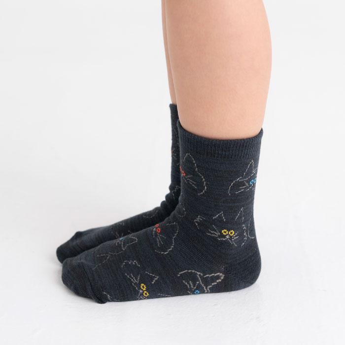 stample スタンプル 73010 クロネコだいすきショートソックス 3足組   滑り止め 靴下 女の子 レディース 男の子 | stample | 07