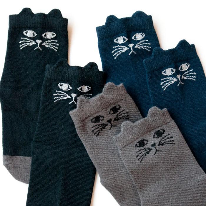 stample スタンプル 73016 おすましネコショートソックス 3足組   滑り止め 靴下 女の子 レディース | stample | 11