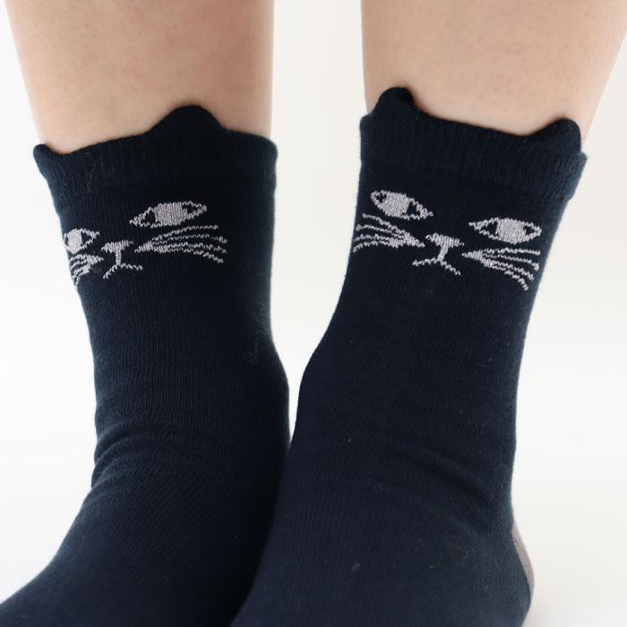 stample スタンプル 73016 おすましネコショートソックス 3足組   滑り止め 靴下 女の子 レディース | stample | 18