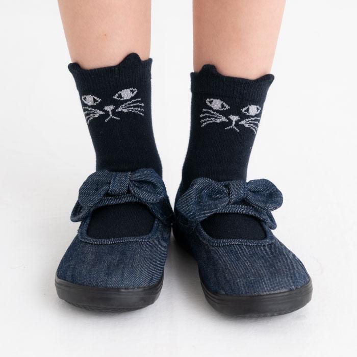 stample スタンプル 73016 おすましネコショートソックス 3足組   滑り止め 靴下 女の子 レディース | stample | 03