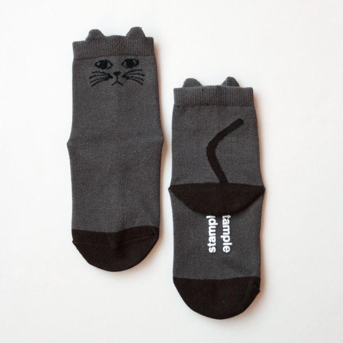 stample スタンプル 73016 おすましネコショートソックス 3足組   滑り止め 靴下 女の子 レディース | stample | 07