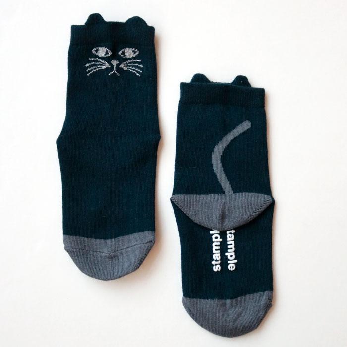stample スタンプル 73016 おすましネコショートソックス 3足組   滑り止め 靴下 女の子 レディース | stample | 08