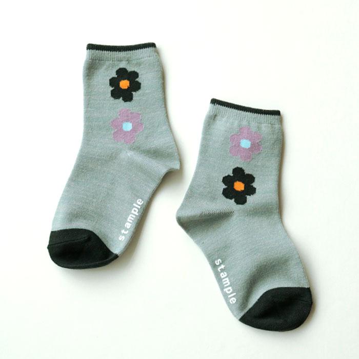 stample レトロフラワーショートソックス 3足組  女の子 靴下 キッズ | stample | 12