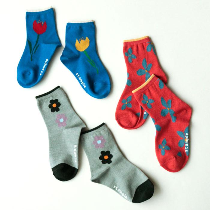 stample レトロフラワーショートソックス 3足組  女の子 靴下 キッズ | stample | 14