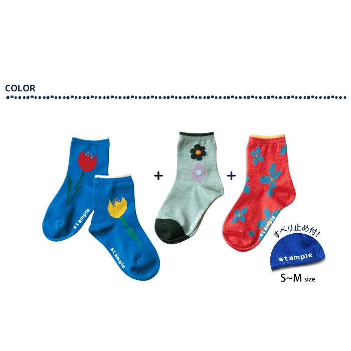 stample レトロフラワーショートソックス 3足組  女の子 靴下 キッズ | stample | 03