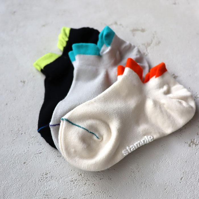 stample スタンプル 73129  カラータブ ローカットソックス3足組 靴下 キッズ ジュニア レディース 滑り止め | stample | 15