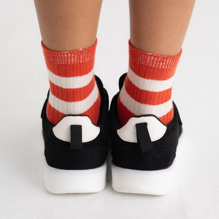 stample スタンプル 73133 ホワイトライン ショートソックス 3足組   滑り止め 靴下 ライン リブ 2025 春 夏 | stample | 13