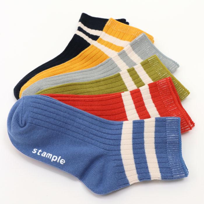 stample スタンプル 73133 ホワイトライン ショートソックス 3足組   滑り止め 靴下 ライン リブ 2025 春 夏 | stample | 20