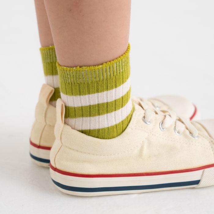 stample スタンプル 73133 ホワイトライン ショートソックス 3足組   滑り止め 靴下 ライン リブ 2025 春 夏 | stample | 08