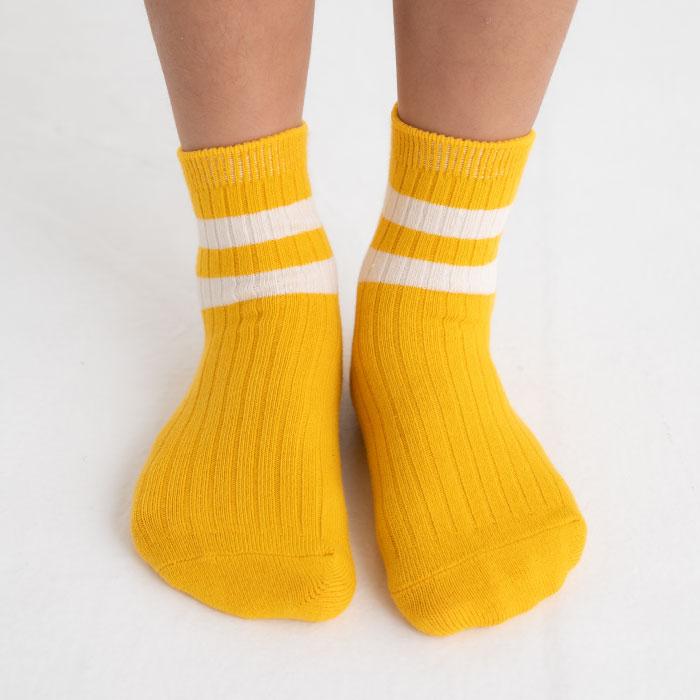 stample スタンプル 73133 ホワイトライン ショートソックス 3足組   滑り止め 靴下 ライン リブ 2025 春 夏 | stample | 10