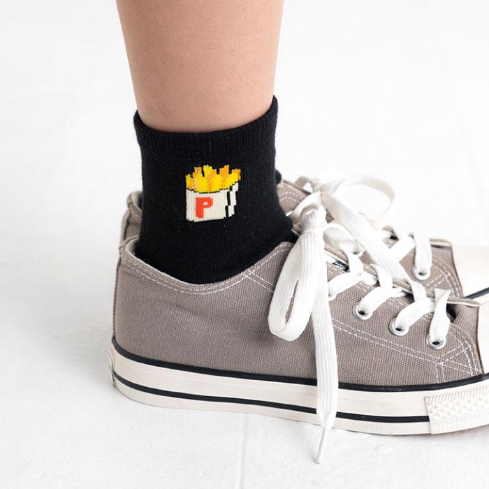 stample ワンポイントショートソックス 3足組 通学 個性的 靴下 スクールソックス | stample | 03