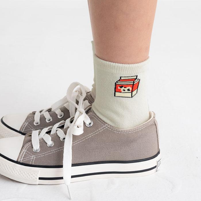 stample ワンポイントショートソックス 3足組 通学 個性的 靴下 スクールソックス | stample | 04