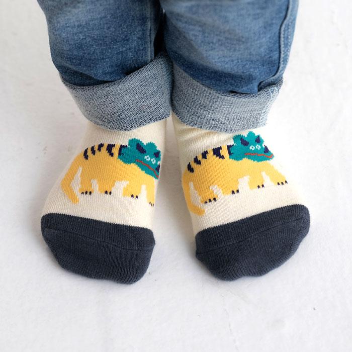 stample スタンプル ゆるゆるダイナソー園児アンクル ソックス  3足組 73142キッズ 靴下 | stample | 05