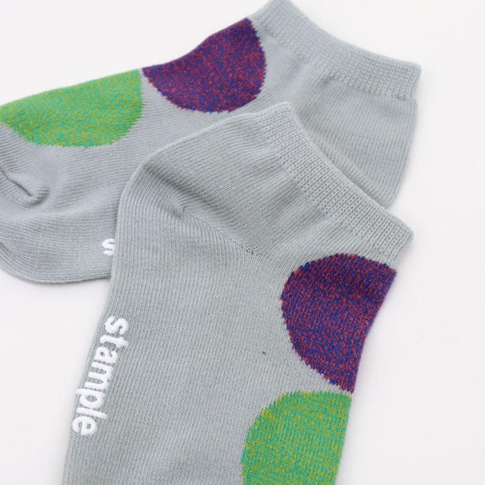 73145 stample スタンプル モザイクドット アンクルソックス 靴下 キッズ ジュニア レディース 滑り止め ドット | stample | 10