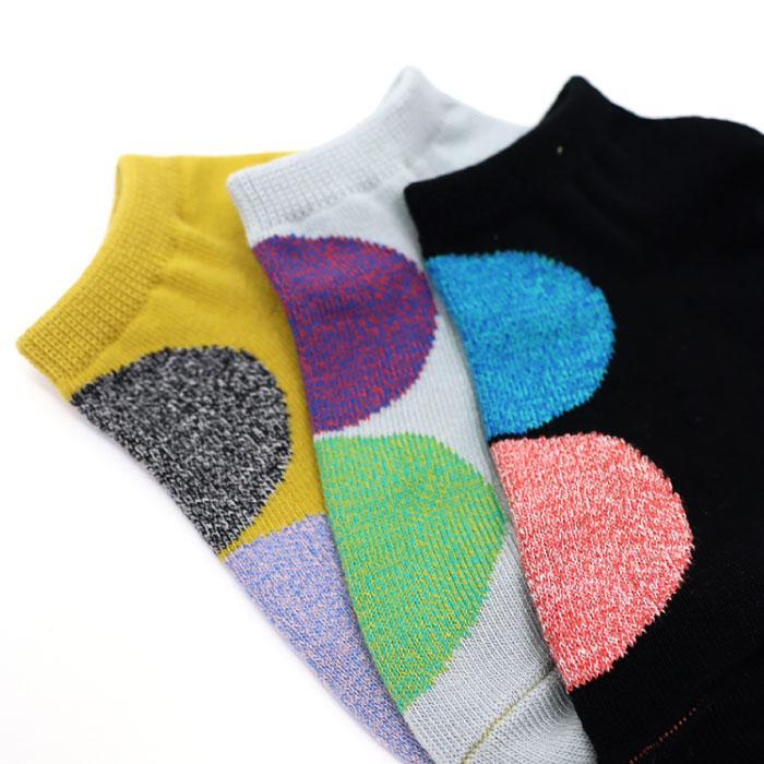 73145 stample スタンプル モザイクドット アンクルソックス 靴下 キッズ ジュニア レディース 滑り止め ドット | stample | 07