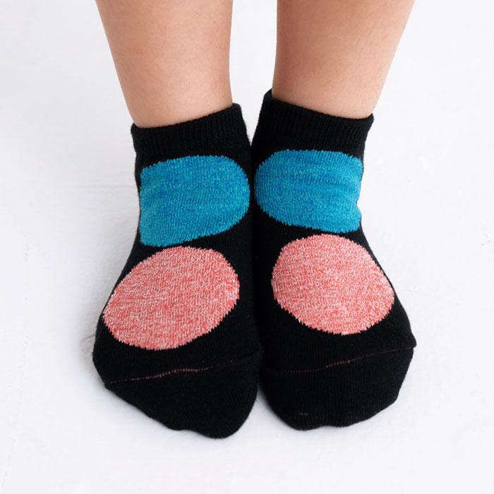 73145 stample スタンプル モザイクドット アンクルソックス 靴下 キッズ ジュニア レディース 滑り止め ドット | stample | 09