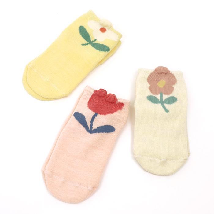 stample スタンプル ポッピンフラワー園児アンクル ソックス  3足組 73147 キッズ 靴下 | stample | 13