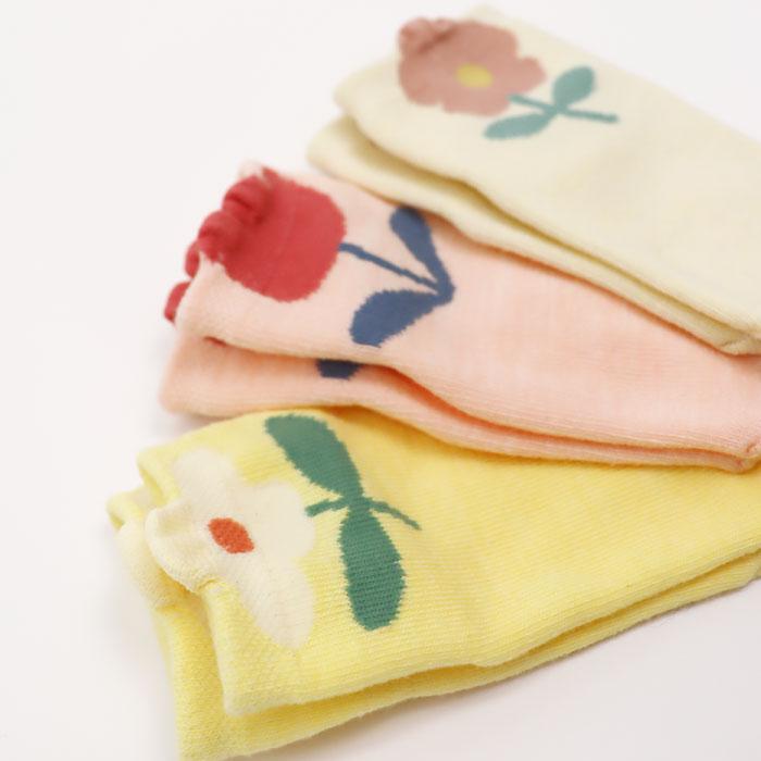 stample スタンプル ポッピンフラワー園児アンクル ソックス  3足組 73147 キッズ 靴下 | stample | 07