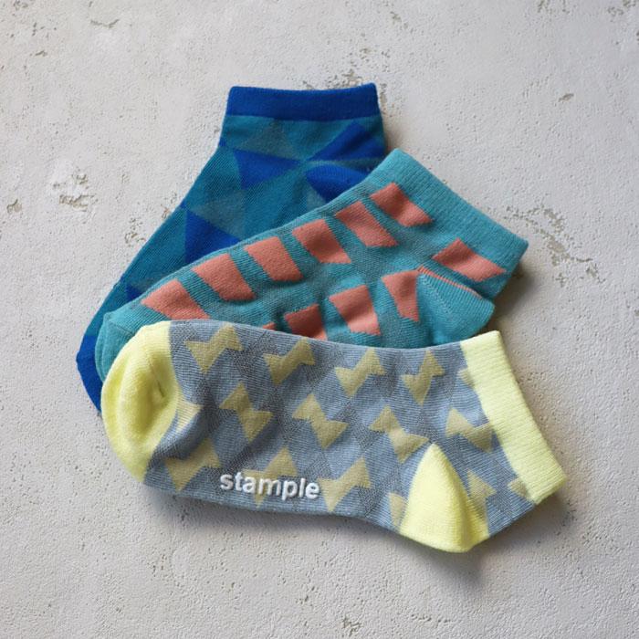73149 stample スタンプル レクタングル アンクルソックス 靴下 キッズ ジュニア レディース 滑り止め 四角 | stample | 11