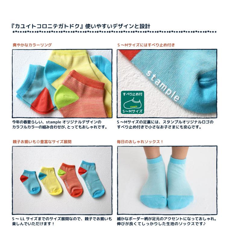 stample スタンプル 73153 スーンボーダー アンクルソックス 靴下 キッズ ジュニア レディース 滑り止め セット | stample | 02