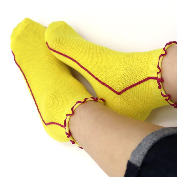 stample スタンプル 73155 メッシュ メロウ ライン ショートソックス 3足組   滑り止め 靴下 メッシュ フリル 2025 春 夏 | stample | 12