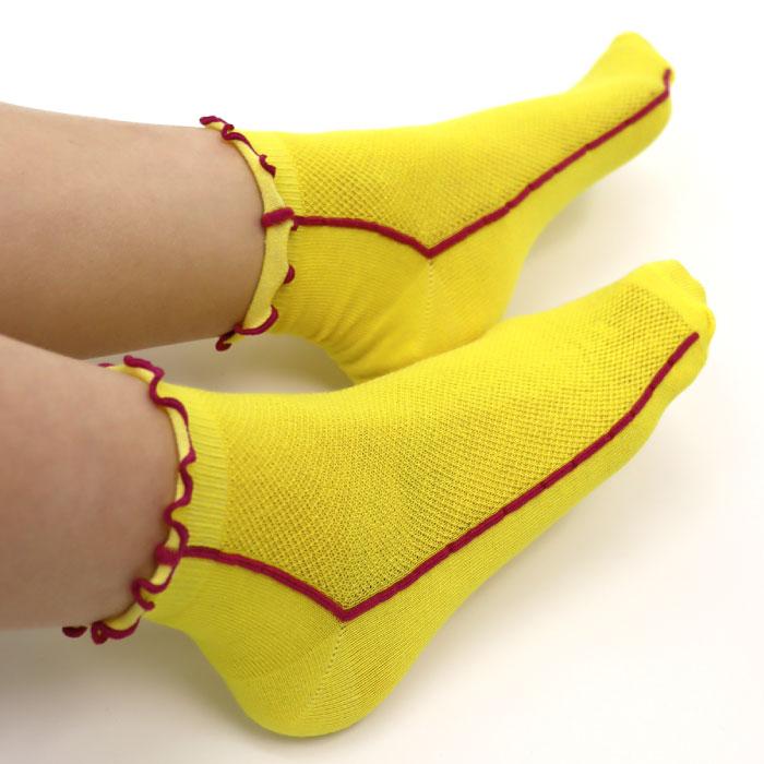 stample スタンプル 73155 メッシュ メロウ ライン ショートソックス 3足組   滑り止め 靴下 メッシュ フリル 2025 春 夏 | stample | 13