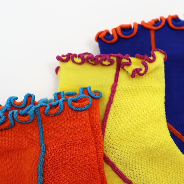 stample スタンプル 73155 メッシュ メロウ ライン ショートソックス 3足組   滑り止め 靴下 メッシュ フリル 2025 春 夏 | stample | 19