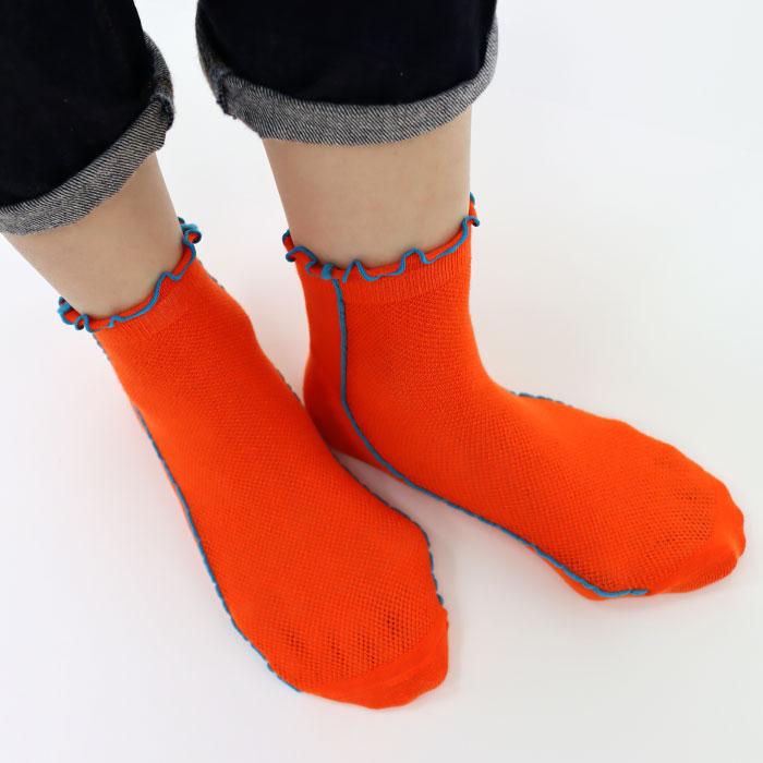 stample スタンプル 73155 メッシュ メロウ ライン ショートソックス 3足組   滑り止め 靴下 メッシュ フリル 2025 春 夏 | stample | 10