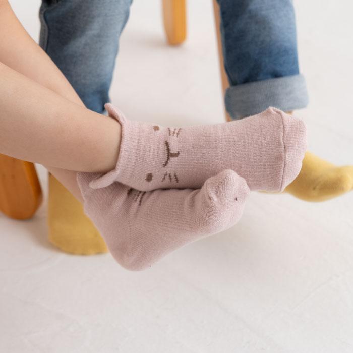 stample スタンプル 73156  耳付きアニマル園児アンクルソックス 2025 春 夏 靴下 子供 キッズ 通園 女の子 男の子 動物 滑り止め | stample | 09