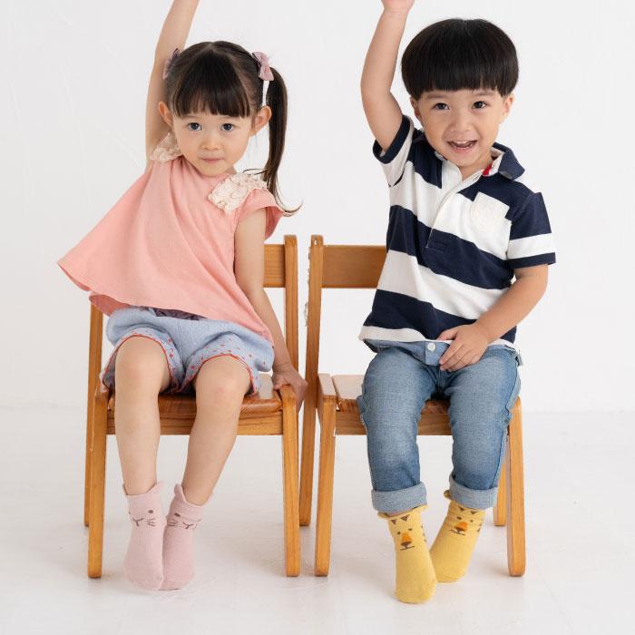 stample スタンプル 73156  耳付きアニマル園児アンクルソックス 2025 春 夏 靴下 子供 キッズ 通園 女の子 男の子 動物 滑り止め | stample | 10