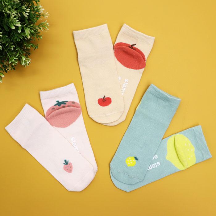 stample スタンプル フルーツ園児アンクル ソックス  3足組 73160 キッズ 靴下 | stample | 14