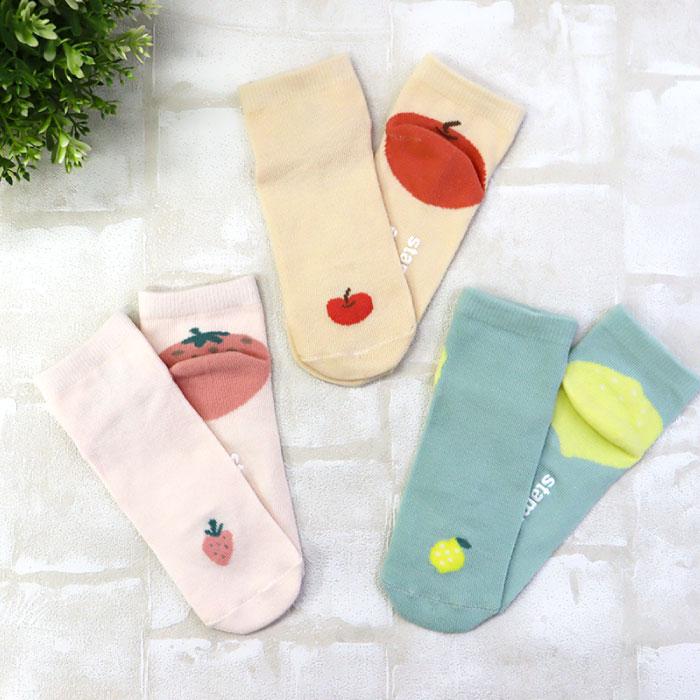 stample スタンプル フルーツ園児アンクル ソックス  3足組 73160 キッズ 靴下 | stample | 07