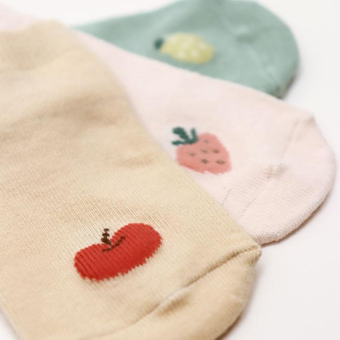 stample スタンプル フルーツ園児アンクル ソックス  3足組 73160 キッズ 靴下 | stample | 09