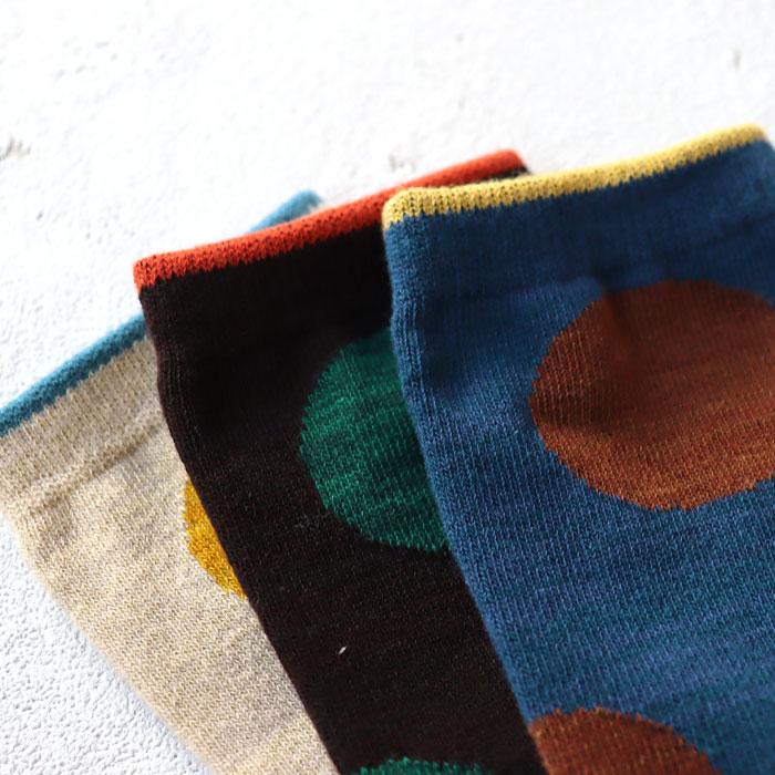 stample スタンプル ニュアンスドットクルーソックス 3足組 キッズ 靴下 目立つ靴下 運動会 73272 | stample | 16