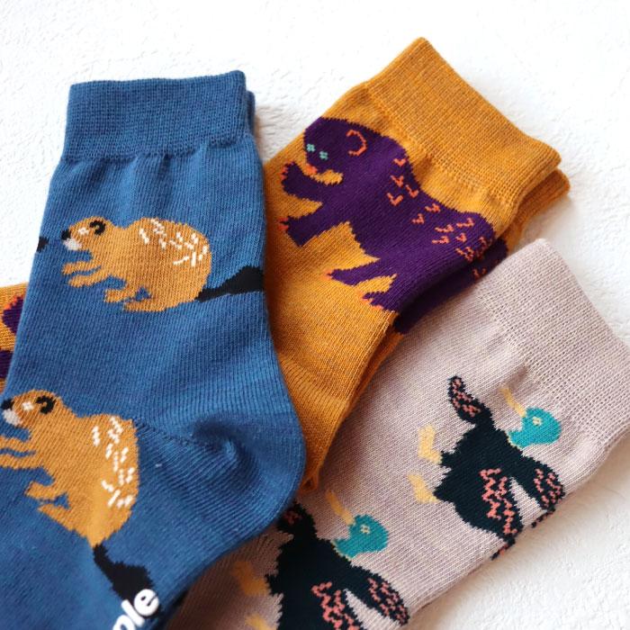 stample スタンプル 73273 とことこアニマルクルーソックス 3足組 キッズ 靴下 | stample | 10