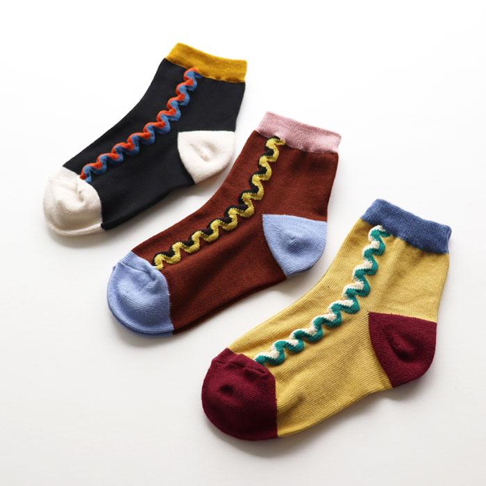 stample スタンプル 73275 コイル ショートソックス 3足組  くるくる 滑り止め 靴下 女の子 男の子 レディース | stample | 11