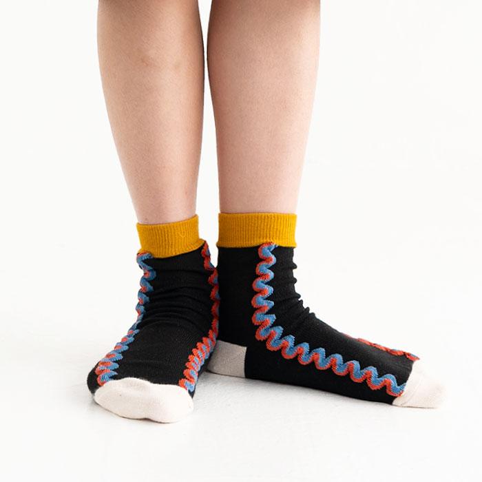 stample スタンプル 73275 コイル ショートソックス 3足組  くるくる 滑り止め 靴下 女の子 男の子 レディース | stample | 04